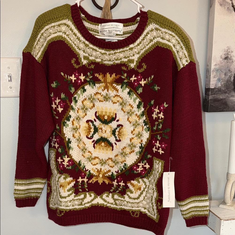 ⭐️NWT Vintage Jennifer & Company Hand Knitted Sweater⭐️